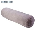 HOME COORDY フェイクファー ボルスタークッション ピンク 20×70cm