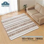 HOME COORDY シャリふわ シェニール織ラグ グレージュ 185×185cm