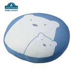 HOME COORDY COLD もっちりフロアクッション ブルー 直径50cm