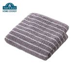 HOME COORDY 肌ざわりが選べる フェイスタオル やわらか（柄）グレージュ 34×80cm