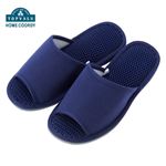 HOME COORDY 洗えてムレにくいメッシュスリッパ ネイビー S