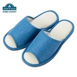 HOME COORDY 洗えてムレにくいメッシュスリッパ ブルー L