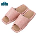HOME COORDY ナチュラルスクエアスリッパ ピンク M