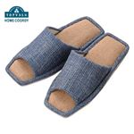 HOME COORDY ナチュラルスクエアスリッパ ネイビー L