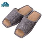 HOME COORDY ナチュラルスクエアスリッパ ダークグレー L