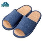 HOME COORDY 竹コンフォートスリッパ ネイビー L