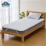 HOME COORDY やわらか水洗いガーゼ敷パッド グレー シングル