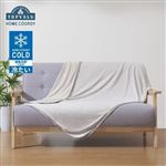HOME COORDY 春・夏・秋まで長～く使えるリバーシブルハーフケット グレージュ（100×140cm）