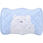 HOME COORDY 両面使えるクール＆ワッフルまくらパッド（シロクマ柄）ブルー 45×65cm