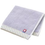 HOME COORDY 今治製タオルハンカチ リバーシブルドット（パープル）25×25cm