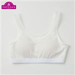 女の子 トップバリュ ピースフィットクール カップ付きハーフトップ（オフホワイト）サイズ 160cm