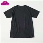 男の子 トップバリュ ピースフィットクール スポーツ VネックTシャツ（ブラック）サイズ 140cm