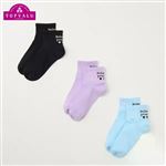 女の子 トップバリュ スクールショートクルー丈ソックス3足組A（アソート2）サイズ 19～24cm