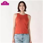 レディース ピースフィット SilkyFACTコットン モールドカップ付 アメリカンスリーブ（アカ）サイズ M ※他サイズは詳細から選択
