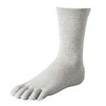 （メンズ）トップバリュ 5本指ハーフ丈デオドラントソックス（グレー）サイズ 27～29cm