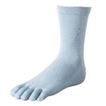 （メンズ）トップバリュ 5本指ハーフ丈デオドラントソックス（ウスアオ）サイズ 25～27cm