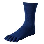 （メンズ）トップバリュ 5本指ハーフ丈デオドラントソックス（アオ）サイズ 27～29cm