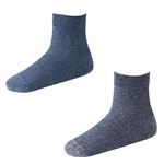 （メンズ）ピースフィット 鹿の子無地ショート丈ソックス 2足組（ソノタ2）サイズ 25～27cm