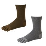 （メンズ）トップバリュ 5本指ハーフ丈 丈夫ソックス 2足組（ソノタ1）サイズ 27～29cm