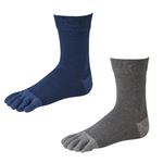 （メンズ）トップバリュ 5本指ハーフ丈 丈夫ソックス 2足組（ソノタ2）サイズ 25～27cm