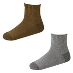 （メンズ）トップバリュ ショート丈足底パイル 丈夫ソックス 2足組（ソノタ1）サイズ 25～27cm