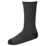 （メンズ）トップバリュ クルー丈足底パイル 丈夫ソックス 2足組（クロ）サイズ 27～29cm