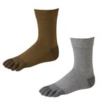 （メンズ）トップバリュ 5本指ハーフ丈足底パイル 丈夫ソックス 2足組（ソノタ1）サイズ 27～29cm