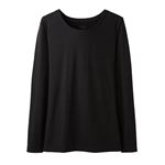 （レディース）ピースフィットCOOL ウールブレンド 長袖Tシャツ（クロ）サイズ M※他サイズ は詳細から選択