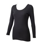 （レディース）トップバリュ オーガニックコットン 8分袖（クロ）サイズ 2XL