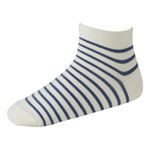 （メンズ）トップバリュ ボーダースニーカー丈（Aシロ）サイズ 27～29cm