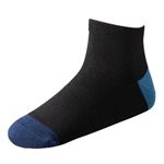 （メンズ）トップバリュ 切替柄スニーカー丈ソックス（クロ）サイズ 25～27cm
