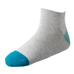 （メンズ）トップバリュ 切替柄スニーカー丈ソックス（グレー）サイズ 27～29cm
