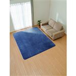 HOME COORDY HEAT ふっくらあたたかフランネルラグ（ネイビー）3畳相当