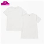 男の子 トップバリュ オーガニック綿 男児 天竺 Tシャツ 無地 2枚組（ホワイト）サイズ 140cm