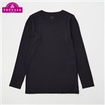 男の子 ピースフィット WARM 男児 長袖 丸首（ブラック）サイズ 100cm