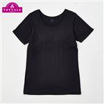 女の子 ピースフィット WARM 女児 カップ付き 3分袖（ブラック）サイズ 160cm