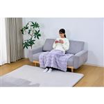 HOME COORDY ひざかけ ぽこぽこファー（ラベンダー）70×100cm