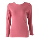 レディース ピースフィット WARM コットン 長袖Tシャツ（アカ）サイズ M ※他サイズは詳細から選択
