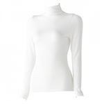 レディース ピースフィット WARM あたたかよくのびーるフィット 長袖タートルネック（オフ）サイズ L～XL