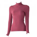 レディース ピースフィット WARM あたたかよくのびーるフィット 長袖タートルネック（アカ）サイズ L～XL