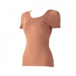 レディース ピースフィット WARM あたたかよくのびーるフィット モールドカップ付半袖（チャ）サイズ L～XL