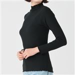 レディース トップバリュ オーガニックコットン リブ 長袖ハイネック（クロ）サイズ M ※他サイズは詳細から選択