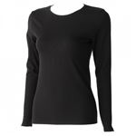 レディース ピースフィット WARM コットンブレンド超保温 長袖Tシャツ（クロ）サイズ M ※他サイズは詳細から選択