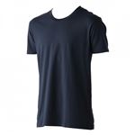 メンズ トップバリュ 半袖クルーネックTシャツ オーガニックコットン100％ 天竺編み（Aコイアオ）サイズ L ※他サイズは詳細から選択