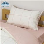 HOME COORDY 綿混プリントまくらカバー（ピンク1）43cm×63cm