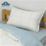 HOME COORDY 綿混プリントまくらカバー（ブルー1）43cm×63cm