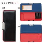 トップバリュ ふでいれ（両面）無地（ブラック×レッド）