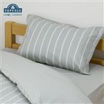 HOME COORDY 綿混プリントまくらカバー（グレー2）43cm×63cm