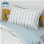 HOME COORDY 綿混プリントまくらカバー（ブルー2）43cm×63cm