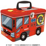 ハート トミカトランク缶／消防車 菓子3個入
